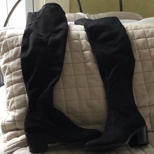 Marc Fisher Rosa. black fabric boot over the knee boot 7.5